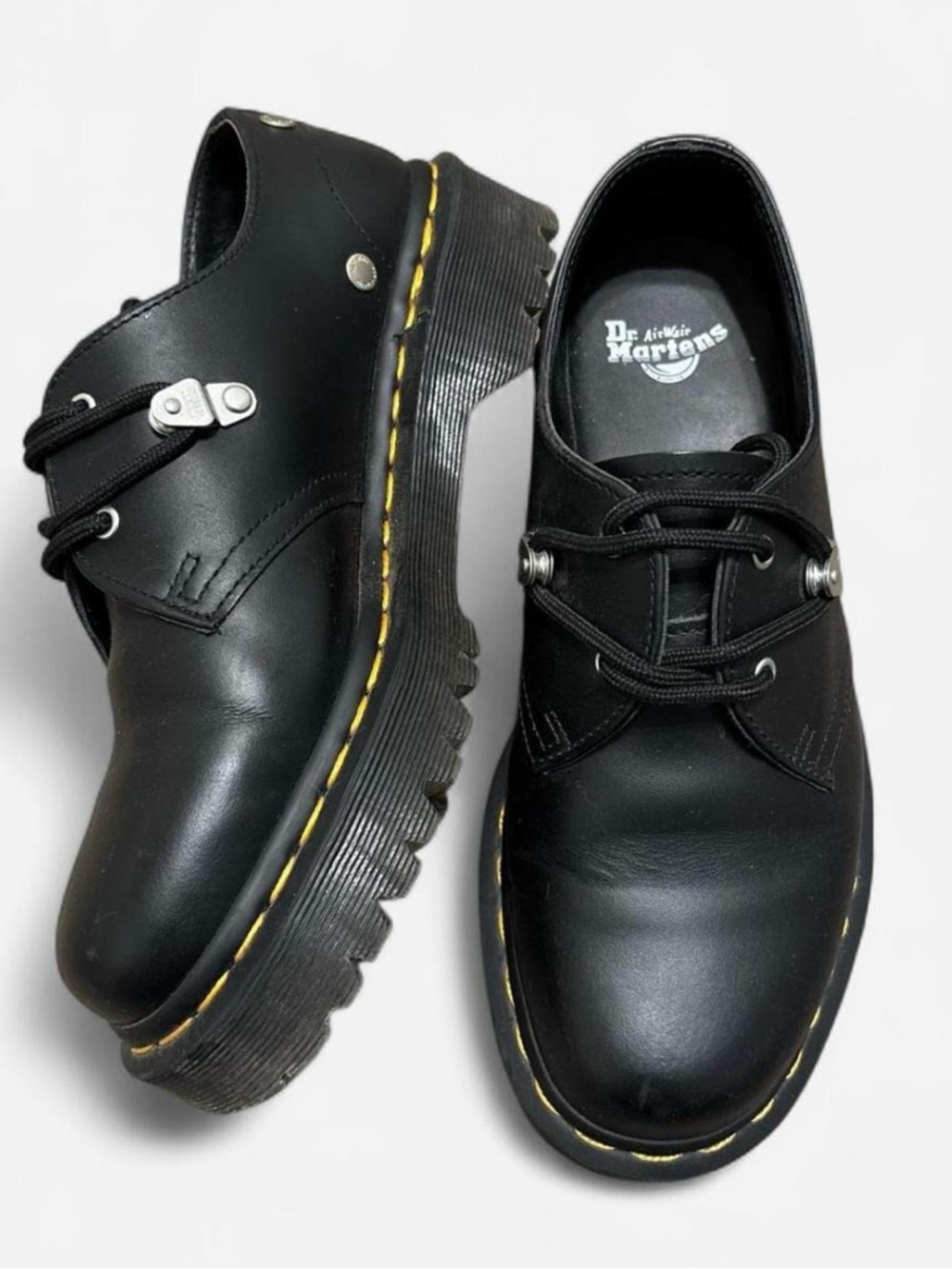 Dr. Martens Black Platform Oxford Shoes